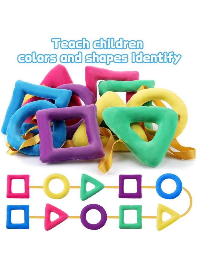 Woanger Shapes Walking Rope for Preschool Walking Rings for Toddlers First Day of School 10 Colorful Handles Leash for Toddler Class Line Rope 165'' Long Keep Children Calm and Line Classroom Supplies (1 Pc) - Image 2