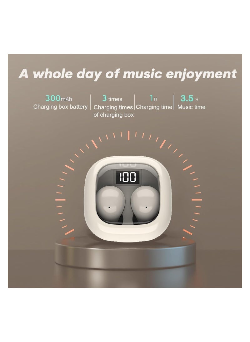 SYOSI - Smallest Invisible Mini Earbuds Wireless Bluetooth, Low Profile Micro Tiny Discreet Hidden Earbuds for Work, Small Headphones, Invisible Sleep Wireless Earphone, IPX5 Waterproof for Small Ear Canals - Image 1