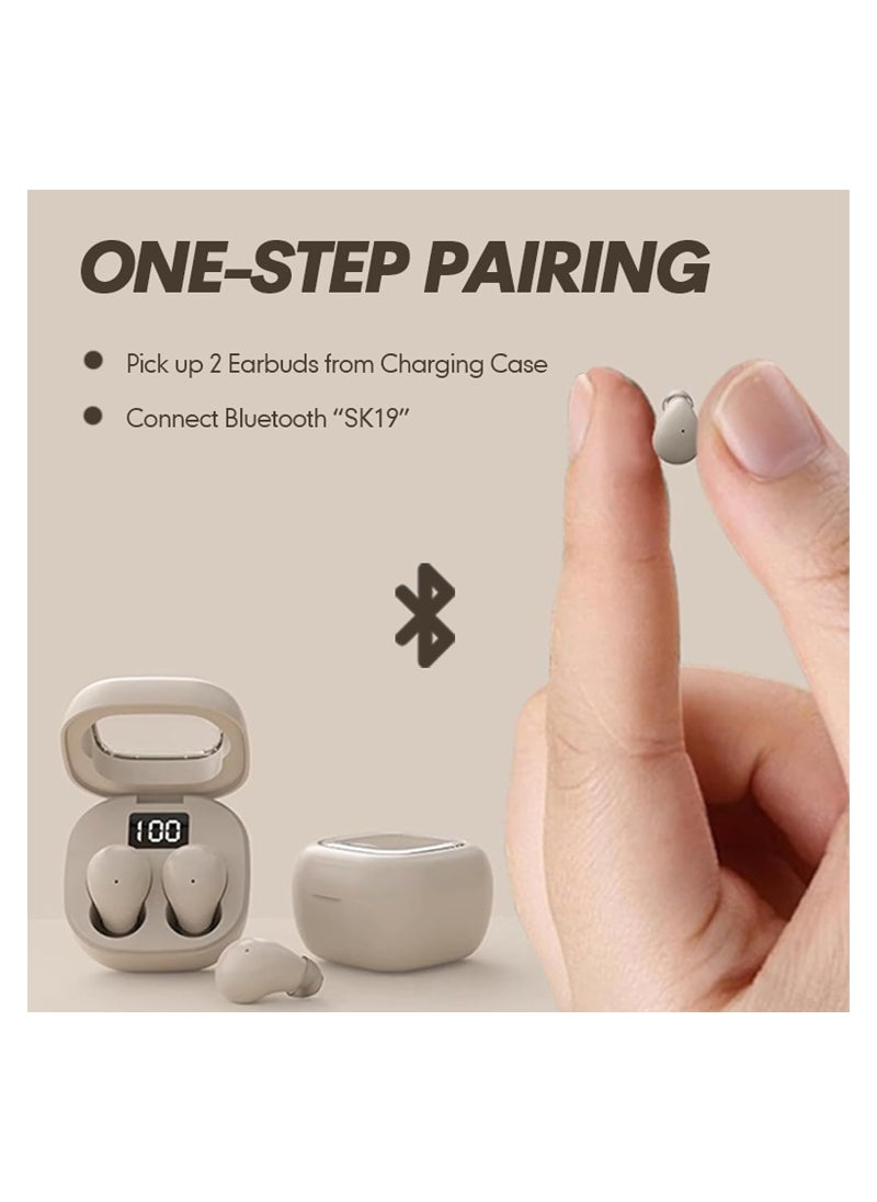 SYOSI - Smallest Invisible Mini Earbuds Wireless Bluetooth, Low Profile Micro Tiny Discreet Hidden Earbuds for Work, Small Headphones, Invisible Sleep Wireless Earphone, IPX5 Waterproof for Small Ear Canals - Image 1