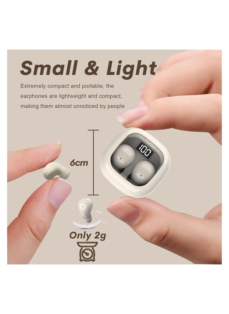 SYOSI - Smallest Invisible Mini Earbuds Wireless Bluetooth, Low Profile Micro Tiny Discreet Hidden Earbuds for Work, Small Headphones, Invisible Sleep Wireless Earphone, IPX5 Waterproof for Small Ear Canals - Image 1