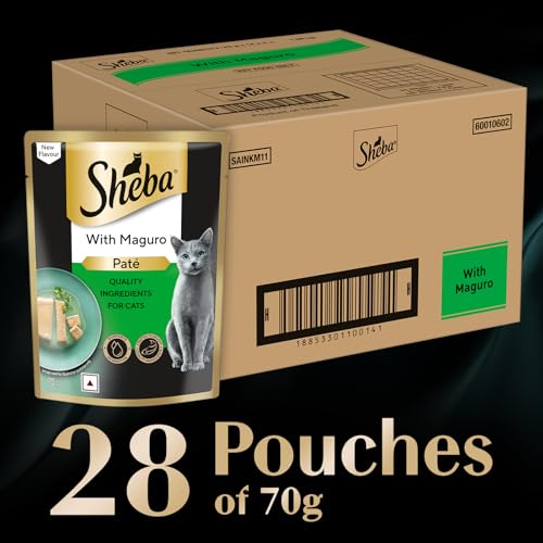 Sheba Pate Adult Wet Cat Food, Maguro, 28 x 70g, Soft Pate Texture, Hydrating Food Crafted Ingredients, Balanced Nutrition for Healthy Cats​ - Image 2