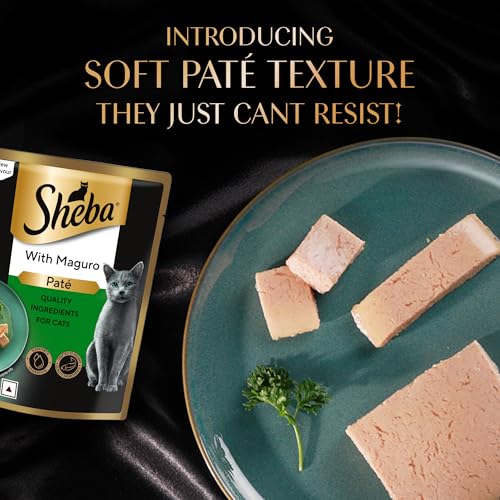 Sheba Pate Adult Wet Cat Food, Maguro, 28 x 70g, Soft Pate Texture, Hydrating Food Crafted Ingredients, Balanced Nutrition for Healthy Cats​ - Image 3