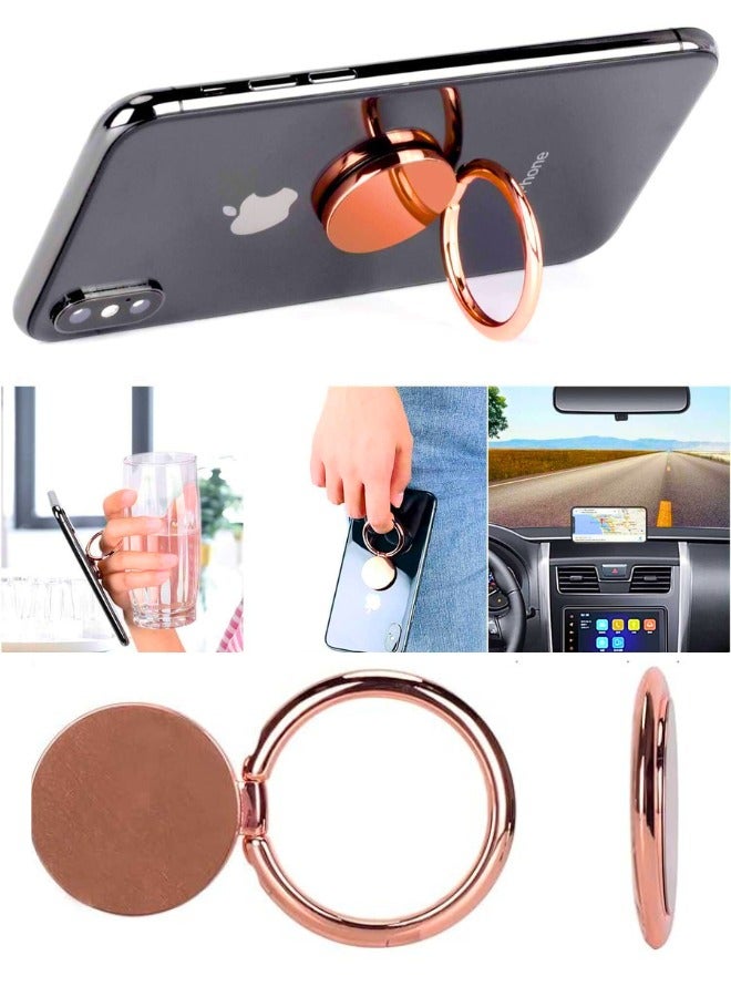 Chase Up 360° Rotating Phone Ring Holder, Metal Phone Kickstand Grip - Rotation Phone Holder Compatible with All Phones, Galaxy Series, Tablets, Slim Portable Design for Travel & Daily Use (2-Pack) - Image 3