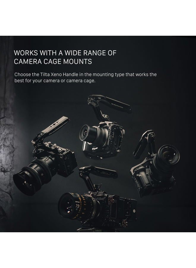 Tilta Xeno Top Handle | Aluminum Alloy and Silicone Build | Fits Most Cameras/Cages | 1/4″-20 and 3/8″-16 Threads w/Locating Points | Safety Release Pin (Titanium Gray, Dual 1/4″) - Image 3