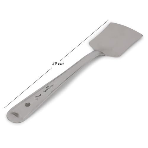 ZEVORA Kitchen Tools Stainless Steel Heavy Gauge Non-Stick 4 Piece Set of Skimmer (Jhara) and Slotted Turner/Spatula (Palta) for Cooking/Frying/Stirring/Basting 03 - Image 3