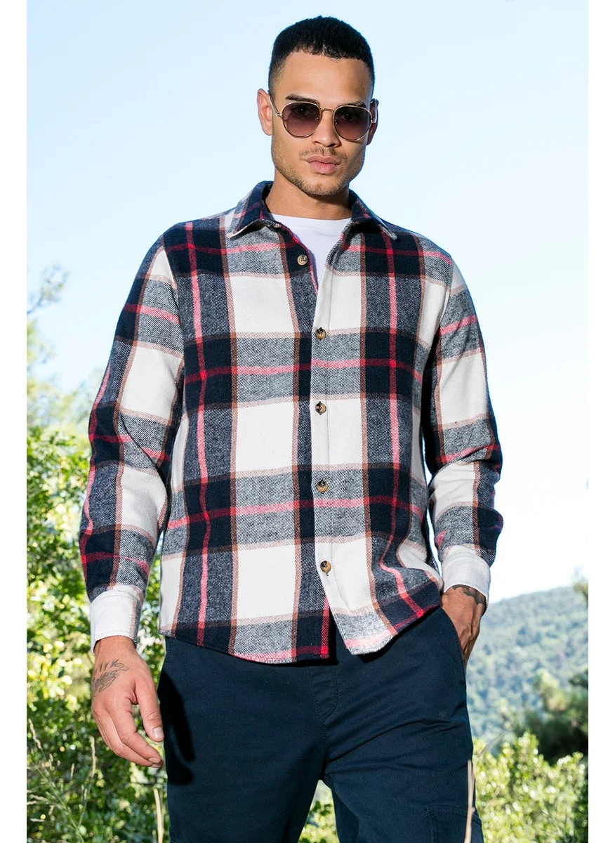 بوراتي Plaid Regular Fit Winter Shirt Men's Shirt CF24W129000