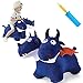 iPlay, iLearn iPlay iLearn Bouncy Pals Toddler Animal Hopper Toys Kids Plush Blue Hopping Horse Inflatable Ride on Dragon WPump Indoor Outdoor Jumper Birthday Gifts for 18 24 Month 2 3 4 Year Old Boy Girl - Image 4