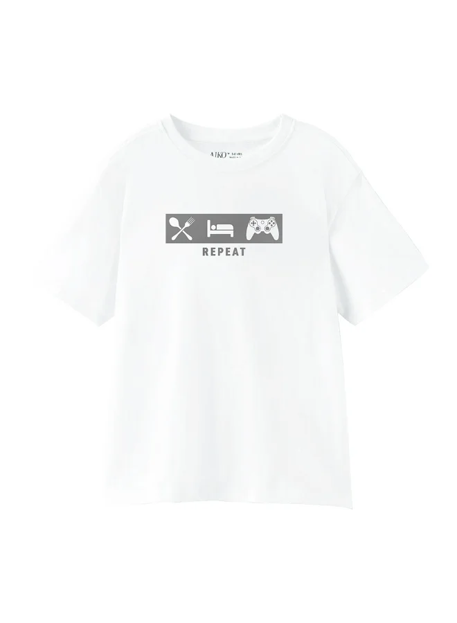 ايكو AIKO - Kids Repeat Gamer Print T-Shirt