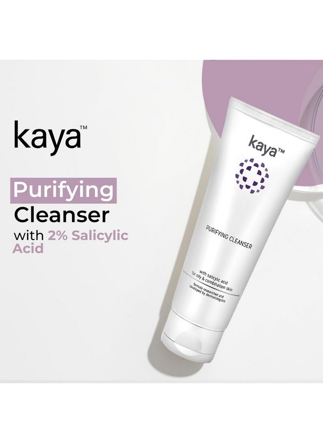 kaya - Acne Care Purifying Cleanser Salicylic Acid Face Wash Reduces Acne & Pimples For Pimple Prone Skin Face Wash For Oily Skin, 100Ml - Image 1