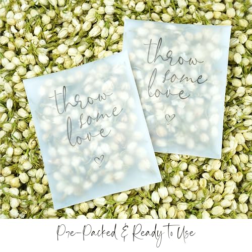 Rainbow Pana 50 Pack Prefilled Confetti Packets | Biodegradable Confetti, Dried Flower Petals | Real Flower Petals to Throw at Wedding, Glassine Bags Rose Wedding Send Off Ideas - Image 3
