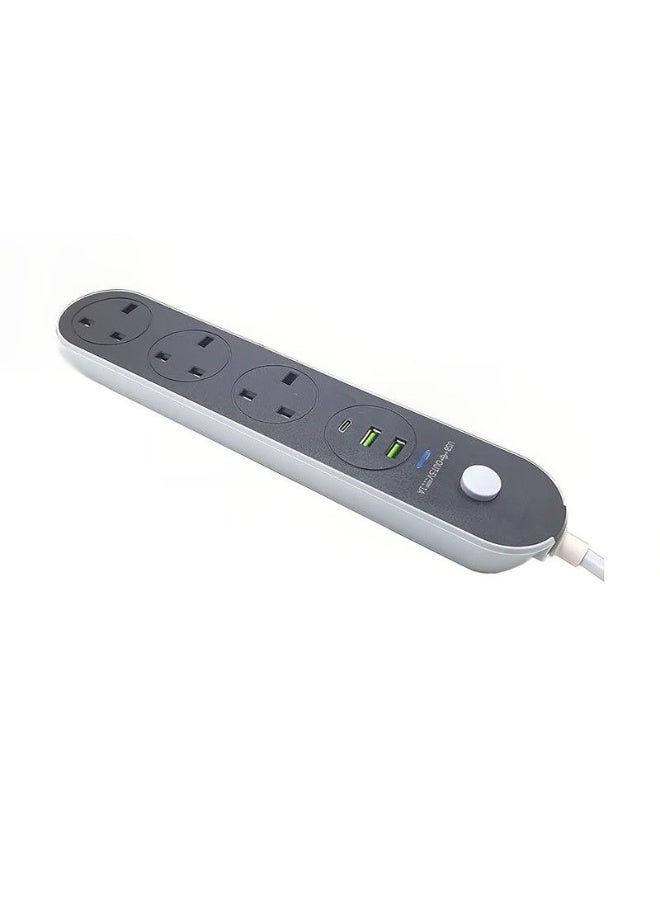 PowerMax Power Strip, Multi-function Power Socket, 3-Port Splitter - Image 3