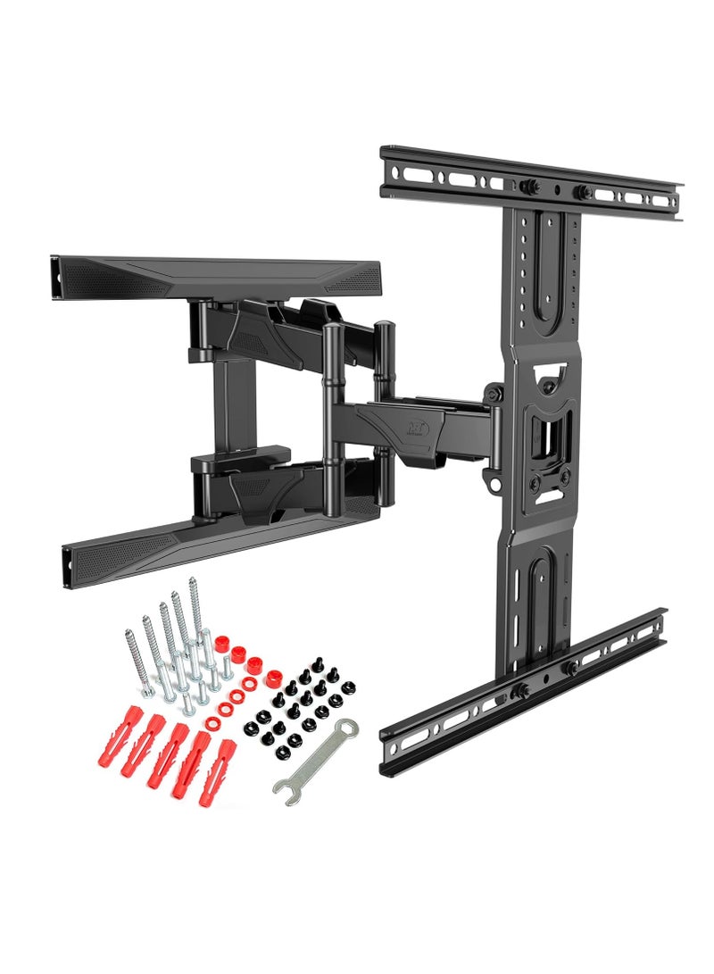 ان بي حامل تلفزيون شديد التحمل مثبت على الحائط بحركة كاملة لشاشات LED وLCD – يناسب من 45 إلى 75 بوصة – فيسا حتى 600 × 400 ملم – يدعم حتى 100 باوند – مع شهادة تي يو في جي إس - Image 1