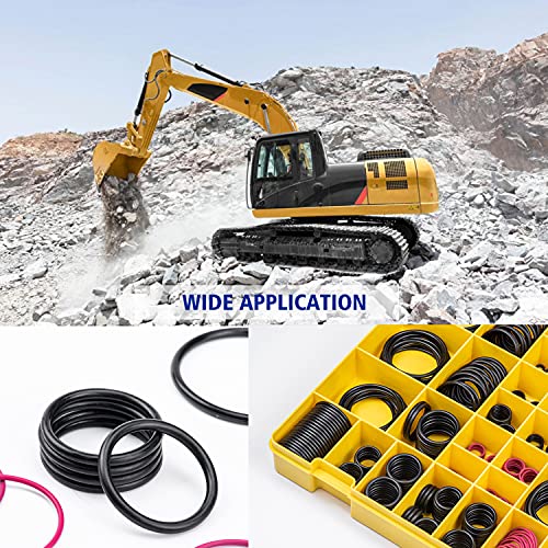 BUSY-CORNER 4C-4782 Seal O-Ring Kit, Nitrile 90, Hydraulic Hose Fitting Orings, Fits CAT Caterpillar Excavator 2701528 4C4782 Replacement - Image 3