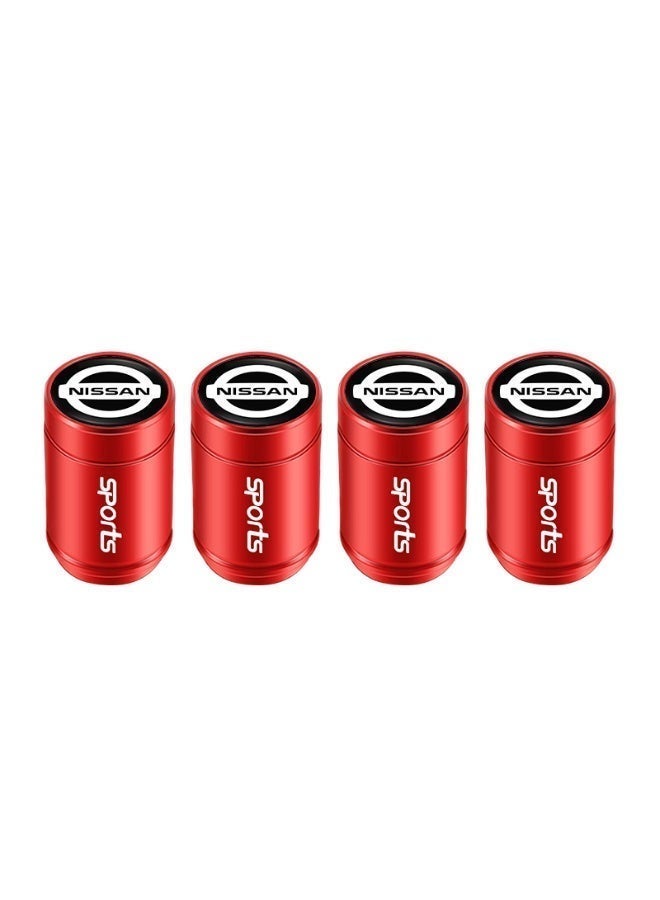 Car Valve Cap Decorative Dustproof Tire Valve Stem Caps (4pcs) Accessories For Nissan Altima X-trail Qashqai Note Juke Patrol - Image 1