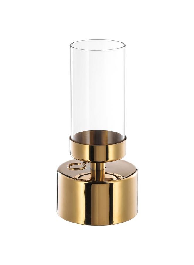 Green Tiger Lantern for tealight, gold-colour, 19 cm - Image 1