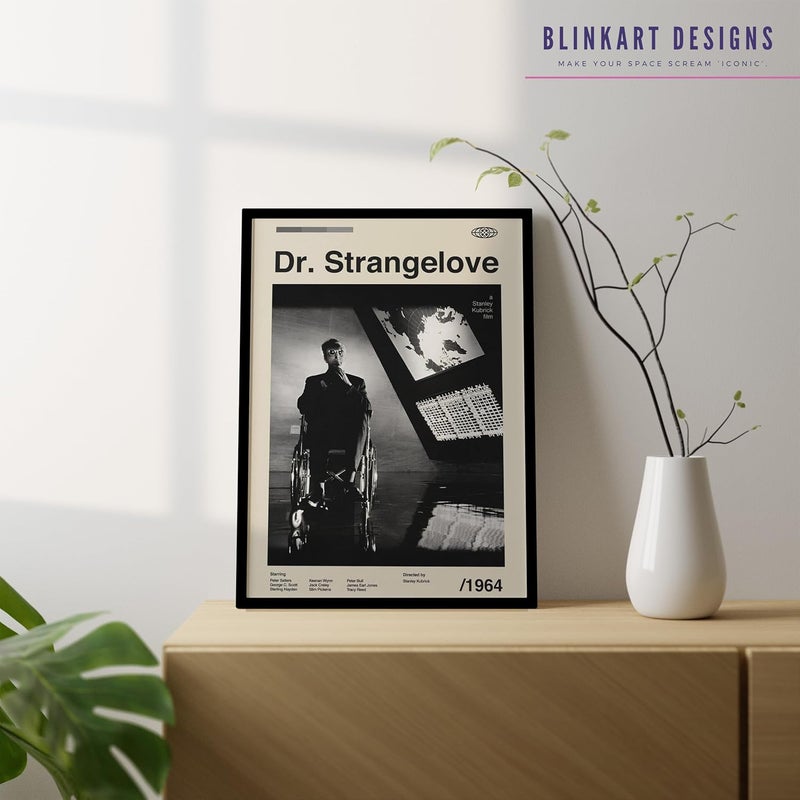 BLINKART BLINKART Aesthetic DrStrangerlove Movie Photo Frame Album Poster Mid Century Wall Art Print Decor For Home Bedroom Living Room Bedroom Home Office Study Room  - Image 3