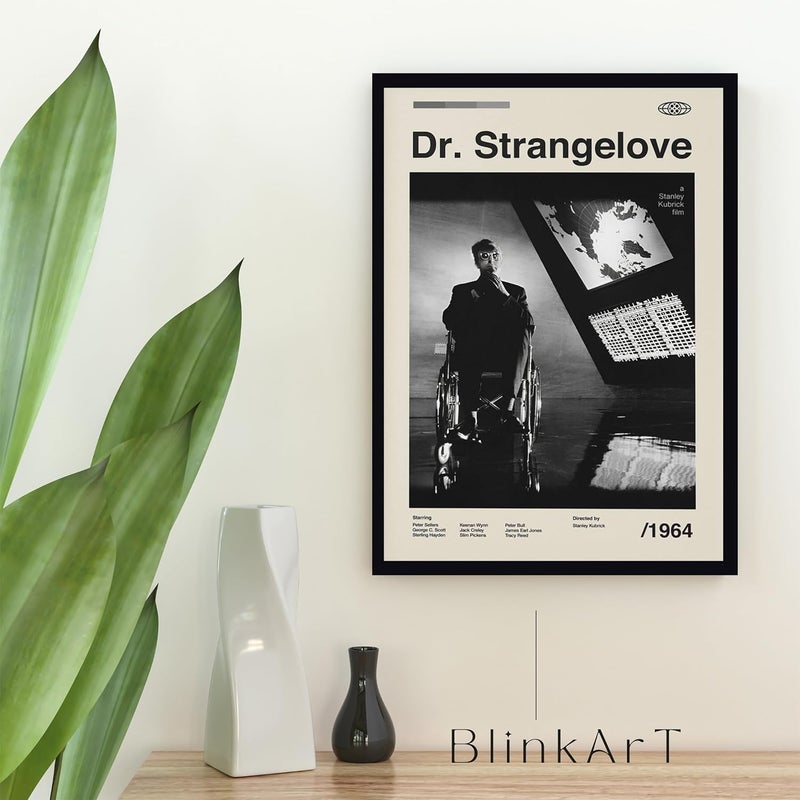 BLINKART BLINKART Aesthetic DrStrangerlove Movie Photo Frame Album Poster Mid Century Wall Art Print Decor For Home Bedroom Living Room Bedroom Home Office Study Room  - Image 2