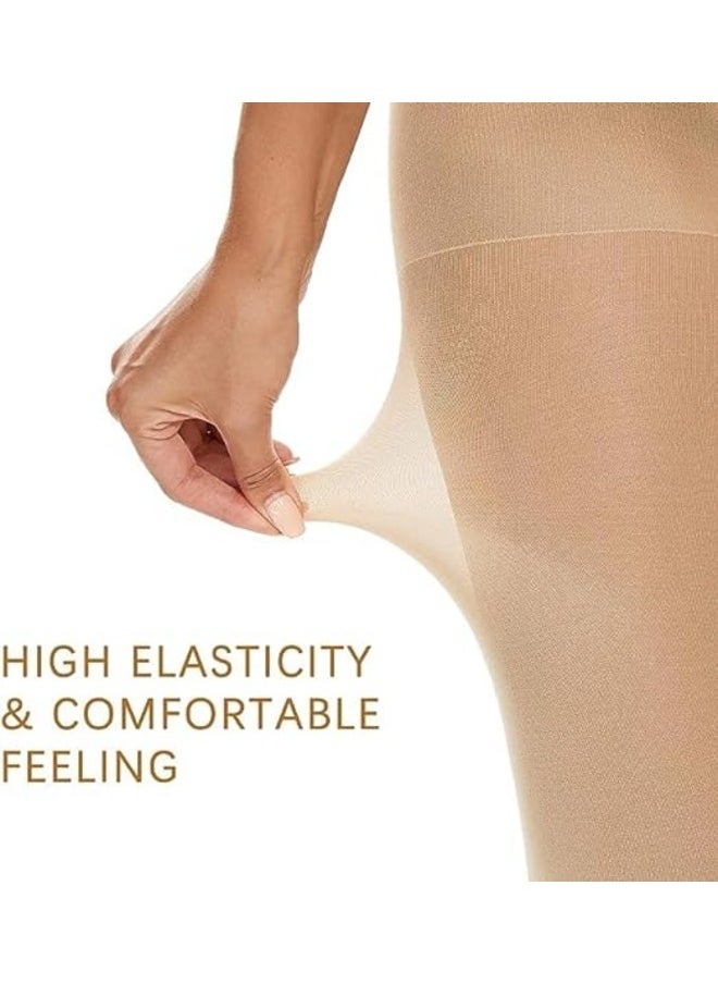 Be-Queen - 6 Pairs Women’s Shaping Pantyhose – Premium Quality High Waist Sheer Tights – full length stockings - Image 1
