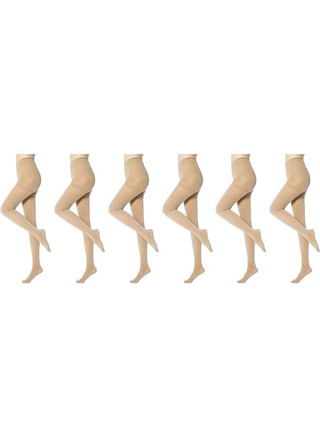 Be-Queen - 6 Pairs Women’s Shaping Pantyhose – Premium Quality High Waist Sheer Tights – full length stockings - Image 1