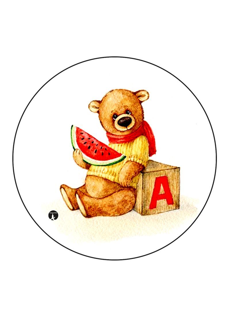 Bear Printed Mouse Pad Multicolour