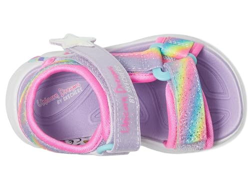 SKECHERS Girls Unicorn Sandal-Dream Sneaker, Lavender/Multi, 6 Toddler - Image 2