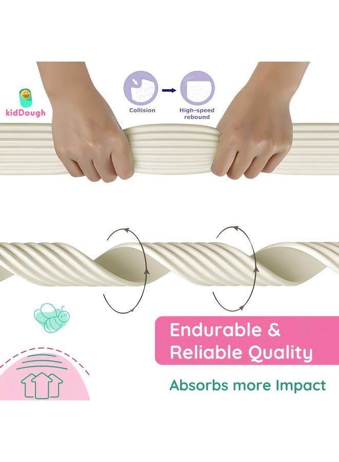 KidDough Baby Proofing Flat Edge Protector - 2 Mtrs Safety Strip, Furniture Edge Protector, Adjustable Dense Edge Guard For Kids Safety, High Shock Absorbant Edge Protector, Baby Safety Products,White - Image 4