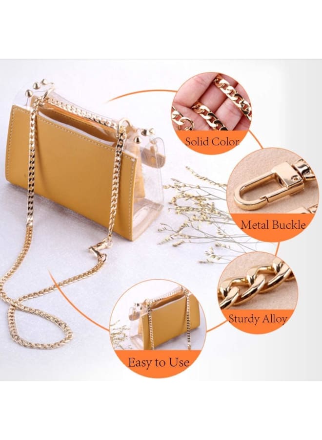 Wancala 120cm Gold Metal Handbag Chain Replacement Straps with Lobster Clasp for Purse, Wallet, Clutch, Crossbody, Shoulder Bag (Modern Style)  - Image 4
