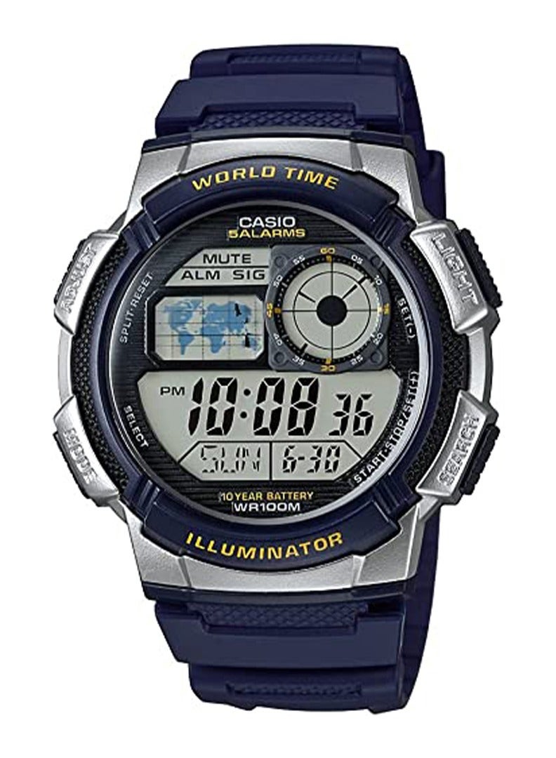 CASIO Men's Resin Digital Quartz Watch AE-1000W-2AVDF - 40 mm - Blue - Image 1
