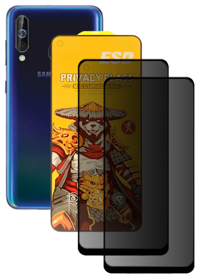 ESD 2 Pieces Tempered Dustproof Privacy Glass Screen Protector Compatible For Samsung Galaxy A60 - Image 1