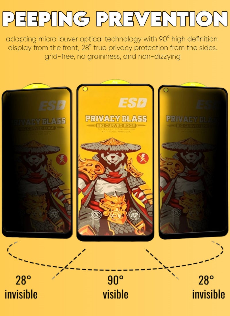 ESD 2 Pieces Tempered Dustproof Privacy Glass Screen Protector Compatible For Samsung Galaxy A60 - Image 2