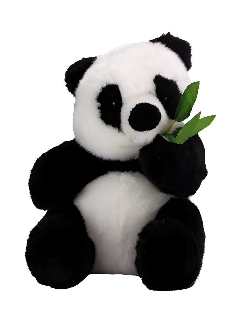 HANSA - Ultra Realistic Panda Bear Plush Toy 27cm – Realistic Handcrafted Animal Replica for Indoor Use, Soft Plush Material, 21 x 21 x 27 cm - Image 1