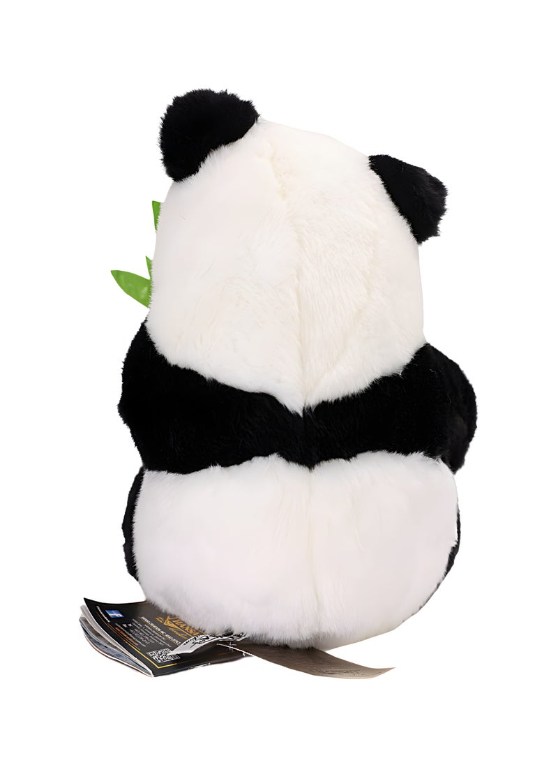 HANSA - Ultra Realistic Panda Bear Plush Toy 27cm – Realistic Handcrafted Animal Replica for Indoor Use, Soft Plush Material, 21 x 21 x 27 cm - Image 1