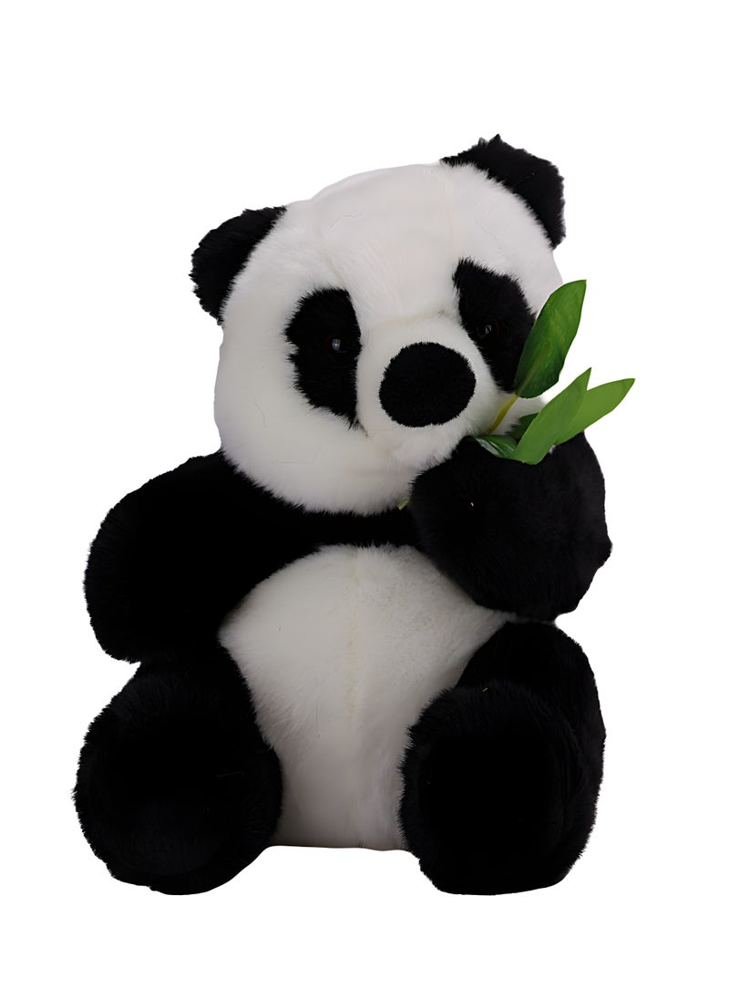 HANSA - Ultra Realistic Panda Bear Plush Toy 27cm – Realistic Handcrafted Animal Replica for Indoor Use, Soft Plush Material, 21 x 21 x 27 cm - Image 1