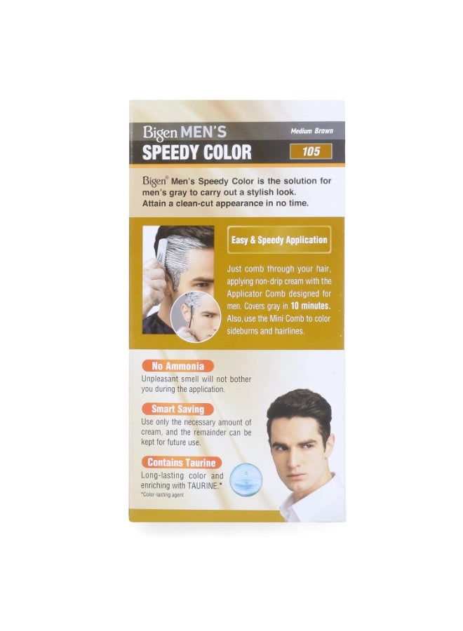 Bigen Men's Speedy Hair Color Medium Brown - 105 ,80G (Pack of 2) - Image 3