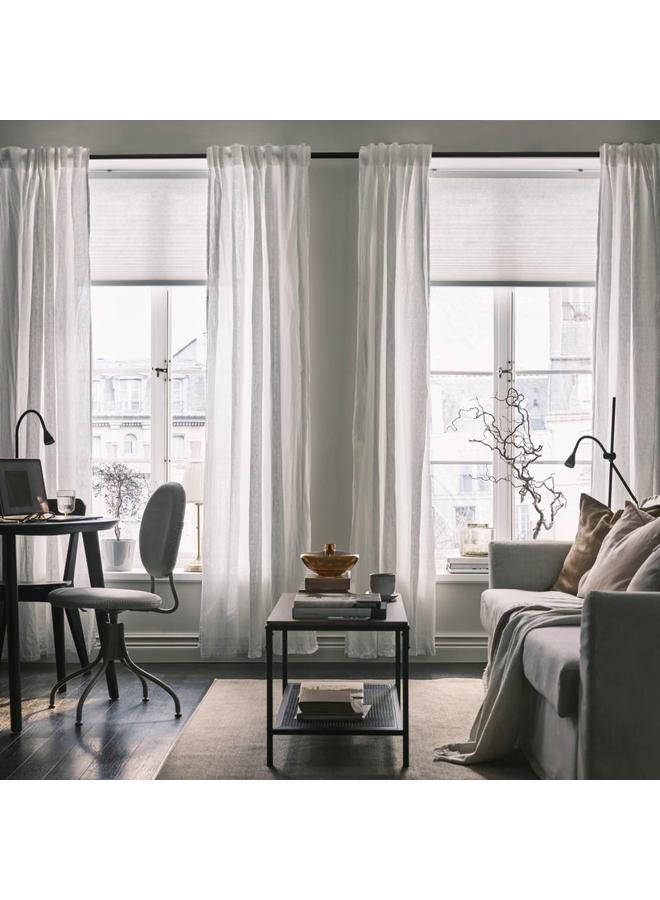 erorex Curtains, 1 pair, white/with heading tape, 145x300 cm - Image 2