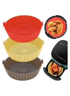 Air Fryer Silicone Mold Reusable Non-Stick Plates & Accessories Round Pot Tray Cooking Pan