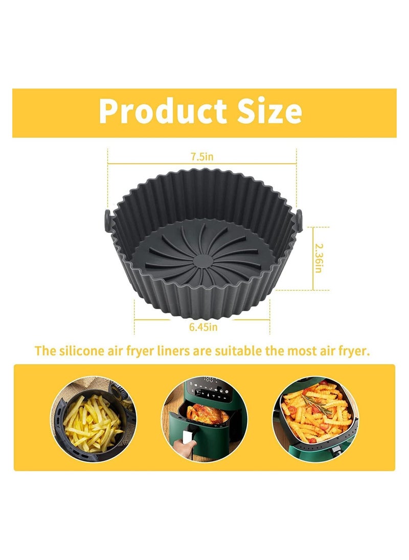 Generic - Air Fryer Silicone Mold Reusable Non-Stick Plates & Accessories Round Pot Tray Cooking Pan - Image 1