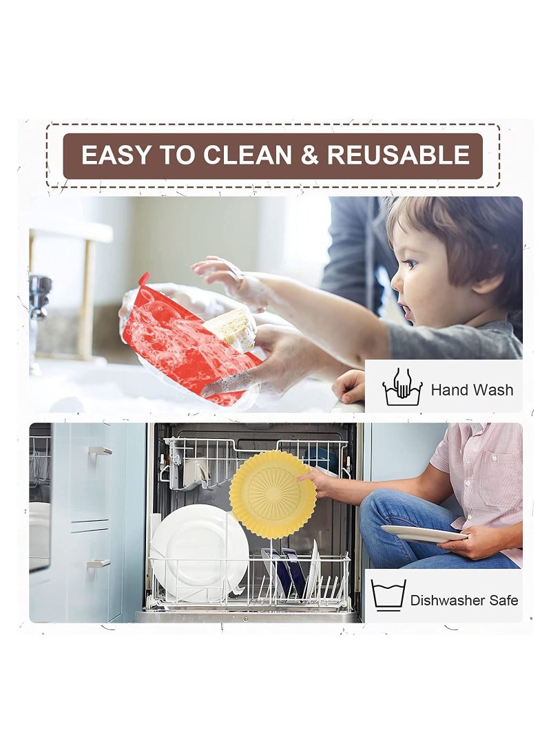 Generic - Air Fryer Silicone Mold Reusable Non-Stick Plates & Accessories Round Pot Tray Cooking Pan - Image 1
