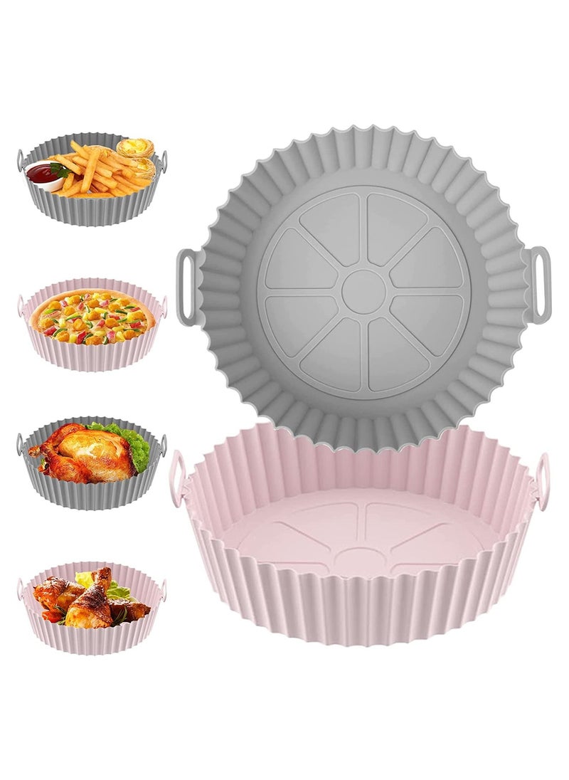 Generic - Air Fryer Silicone Mold Reusable Non-Stick Plates & Accessories Round Pot Tray Cooking Pan - Image 1