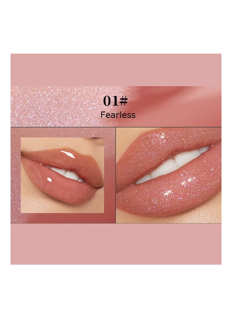 DEROL Lip Gloss Plumper Hyaluronic Acid High Shine Super Shine Non-Sticky Color Lips Stain Oil Liquid Lipstick Glaze Glitter Lifter Long Lasting Waterproof Moisturizing for Women Girls  - Image 3