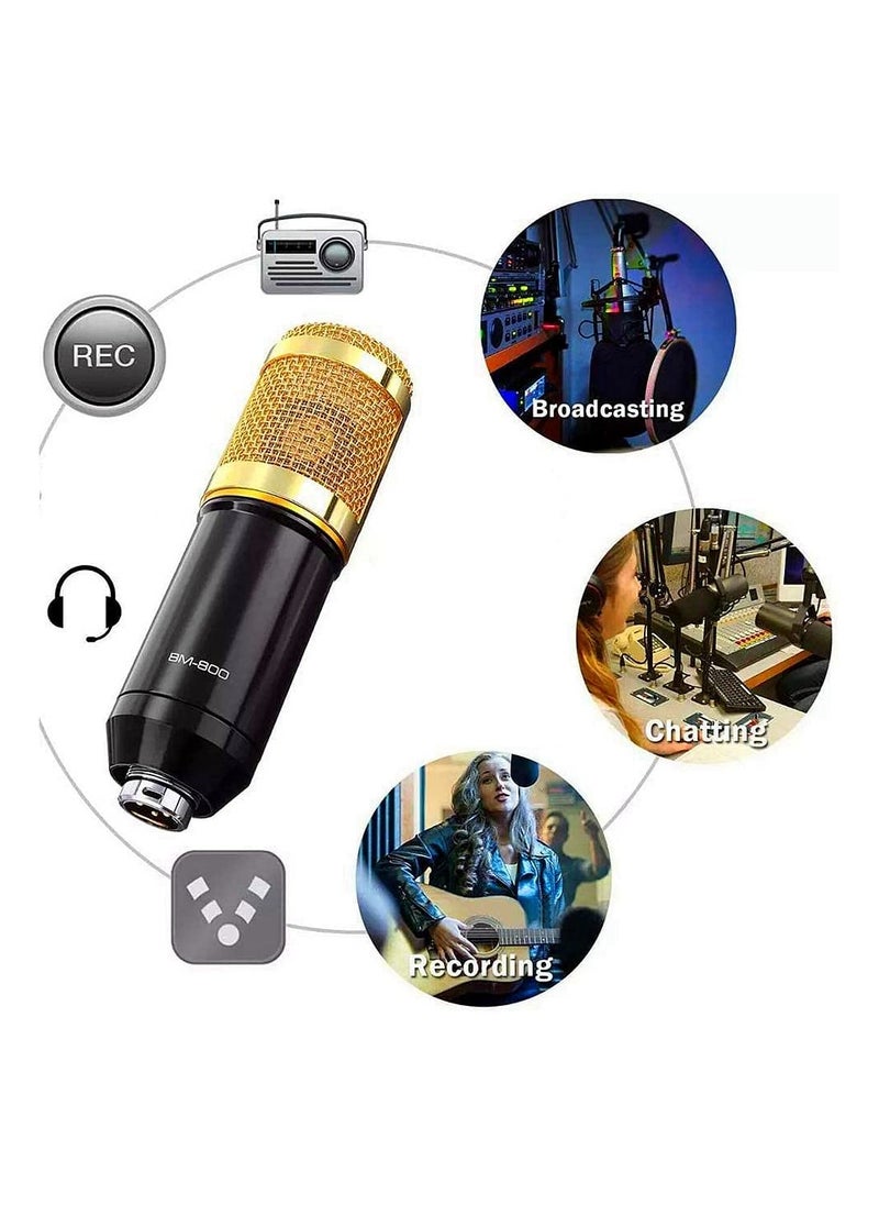 V8 Condenser Microphone Kit With Live V8 Sound Card And Adjustable Mic Suspension Scissor Arm  - Image 2