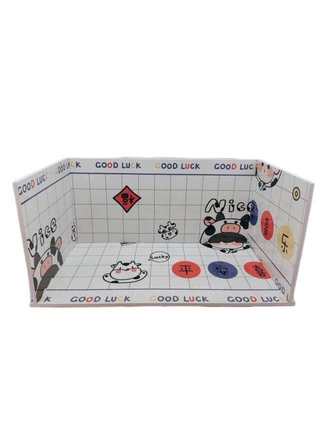 Bluejw - Stall Small Kitchen Background Wall Mini Small Kitchen Background Board Wholesale Play House Bezel Toy Accessories - Image 1