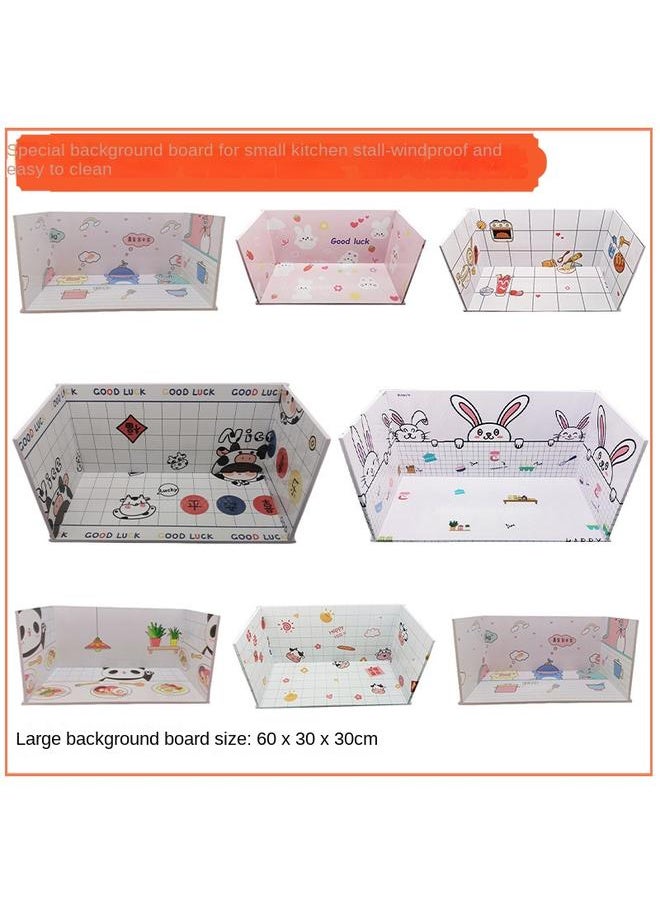 Bluejw - Stall Small Kitchen Background Wall Mini Small Kitchen Background Board Wholesale Play House Bezel Toy Accessories - Image 1