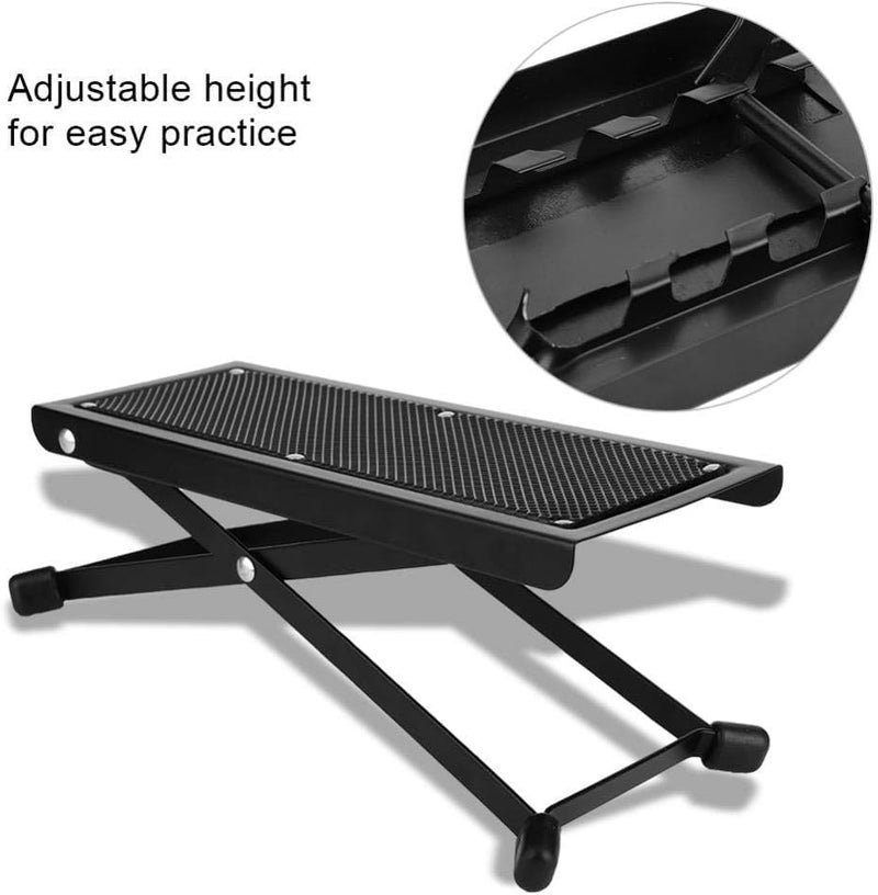Powerpak GF-2S Guitar Foot Rest | Anti-Slip | Foldable Guitar Pedal | Adjustable Height Foot Rest Stool | Rubber Pad for Comfortable and Solid Support - Image 3