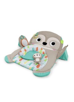 Bright Starts Bright Starts Tummy Time Prop & Play Baby Activity Mat with Support Pillow & Taggies - Sloth 36 x 32.5 in., Age Newborn+  - Image 1