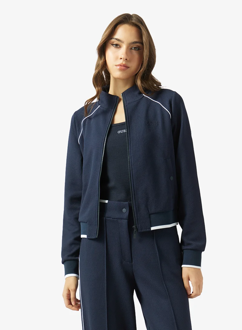 جس Zip Through Knit Sweatshirt