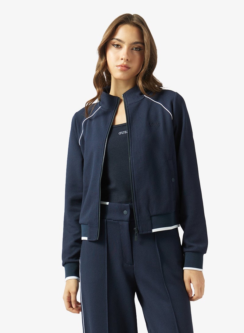 GUESS Zip Through Knit Sweatshirt - Image 1
