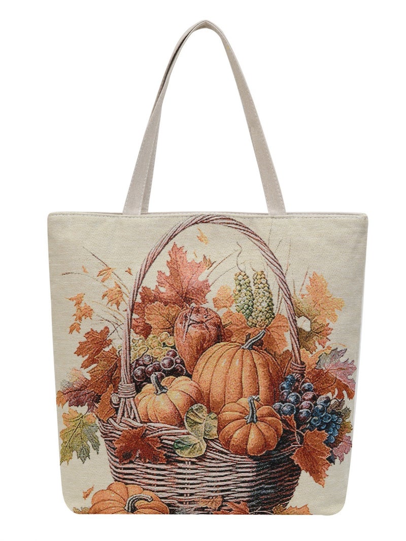 Double-Sided Gold Thread Jacquard Embroidered Canvas Bag, Large Capacity Mommy Bag, Artistic Shoulder Bag, Tote Bag, Chinese Style Embroidery - Image 2