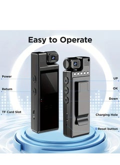 Angmei Action camera，Pocket camera，Body Camera with Audio and Video Recording.True HD 1080P 1.4 in Screen ，Waterproof 360 Action Camera, for Sports, Travel, Outdoor  - Image 2