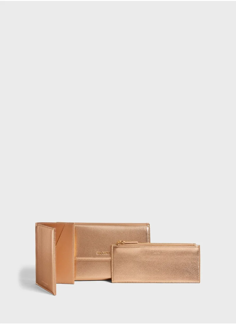 Ted Baker Rayya Metallic Travel Wallet